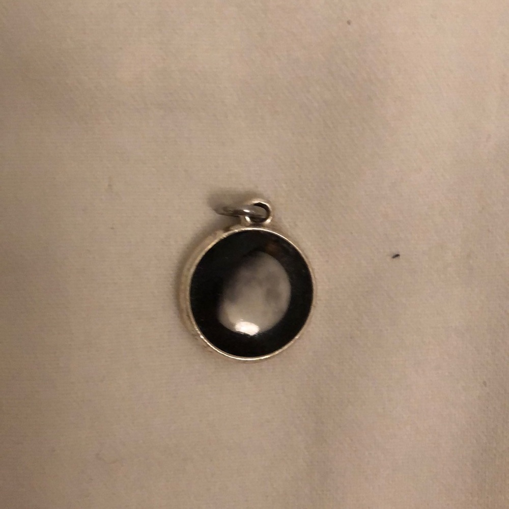 Moon necklace charm LIGHTS UP IN DARK!